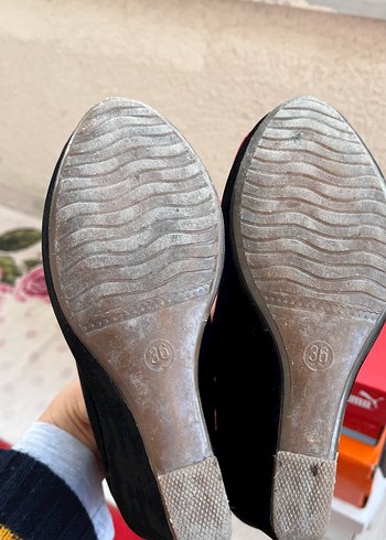 Kırmızı Süet Fiyonklu Yüksek Topuklu Stiletto - Görsel 4