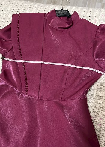 Bordo Uzun Kollu Drapeli Kadın Elbise - Görsel 4