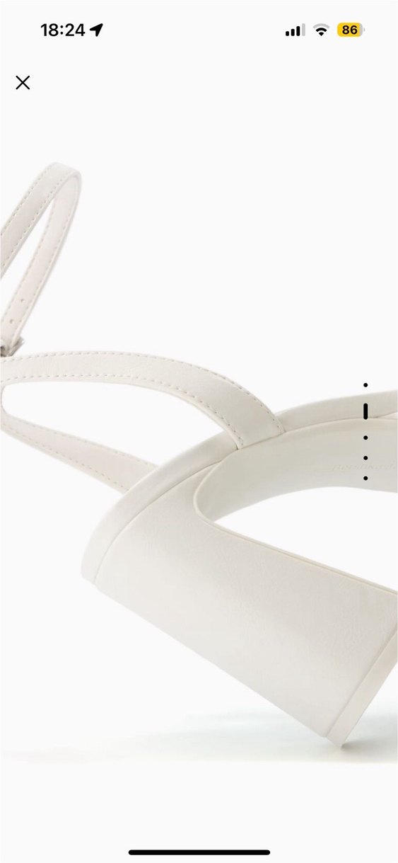 BERSHKA Beyaz Platform Topuklu Kadın Sandalet - Görsel 2