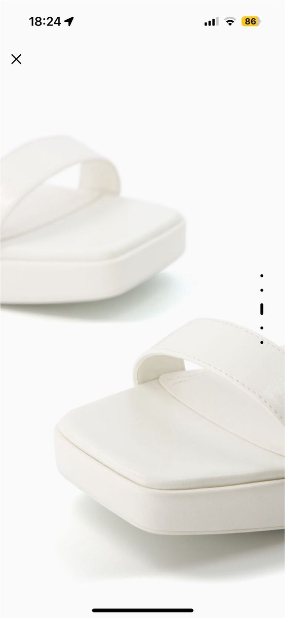 BERSHKA Beyaz Platform Topuklu Kadın Sandalet - Görsel 3