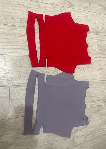 Kırmızı Mini Sıfır Kollu Atlet