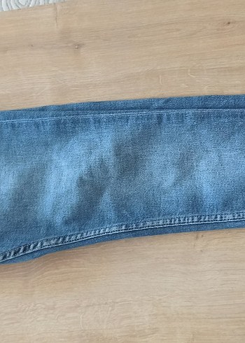 Düğmeli Normal Boy Mavi Kadın Denim Pantolon - Görsel 5