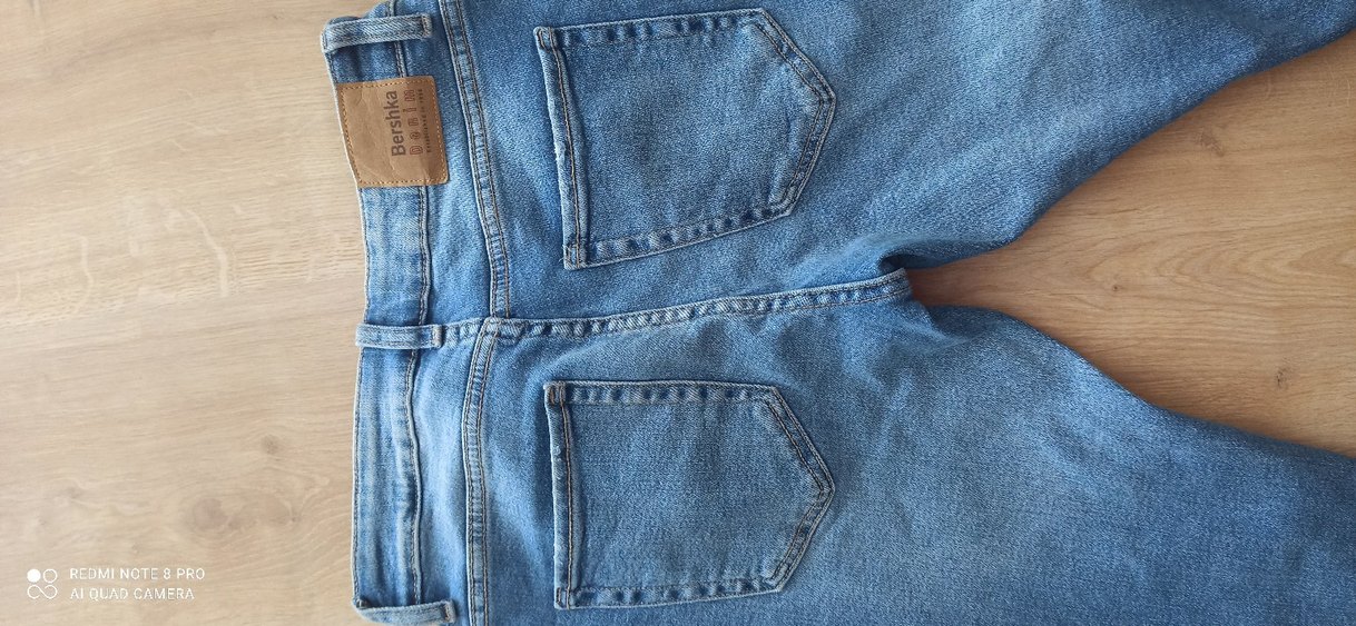 Düğmeli Normal Boy Mavi Kadın Denim Pantolon - Görsel 2