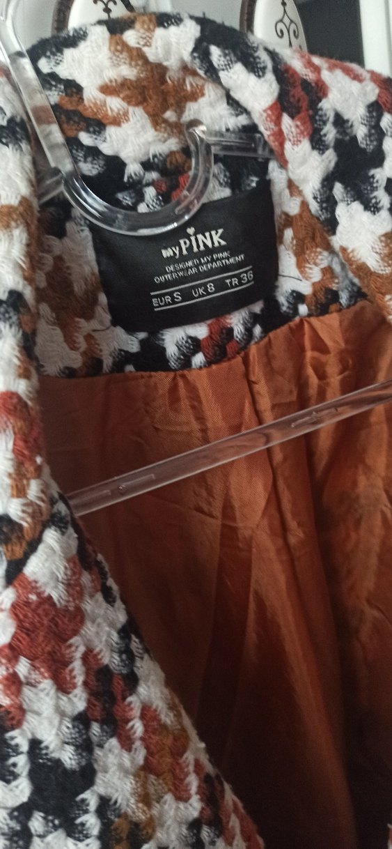 Düğmeli Kahverengi Midi Kadın Kaban - Görsel 3