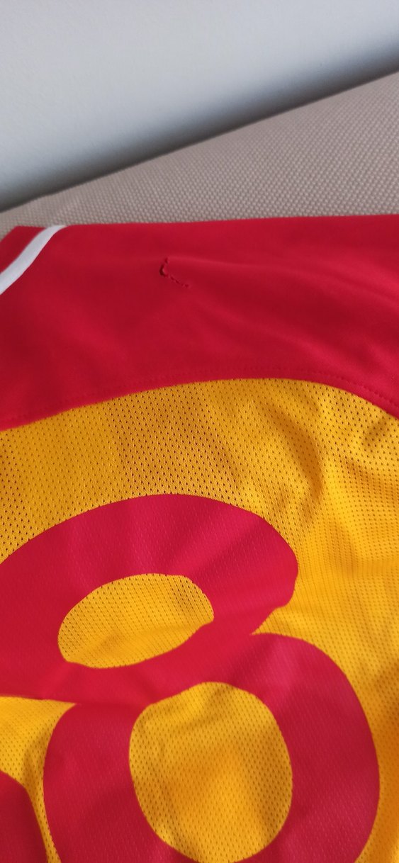 Kırmızı Sarı Çizgili Erkek Spor Tişörtü - Görsel 4