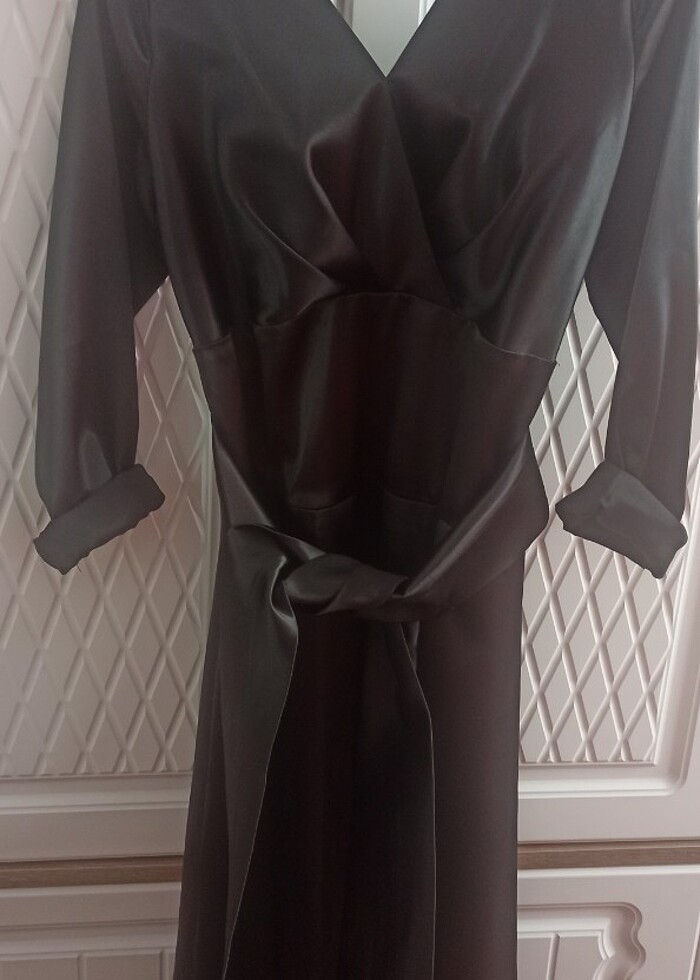 Saten abiye elbise - Görsel 2