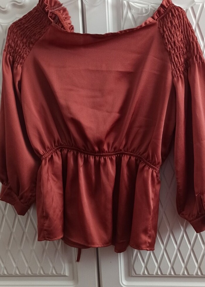 Saten bluz - Görsel 4