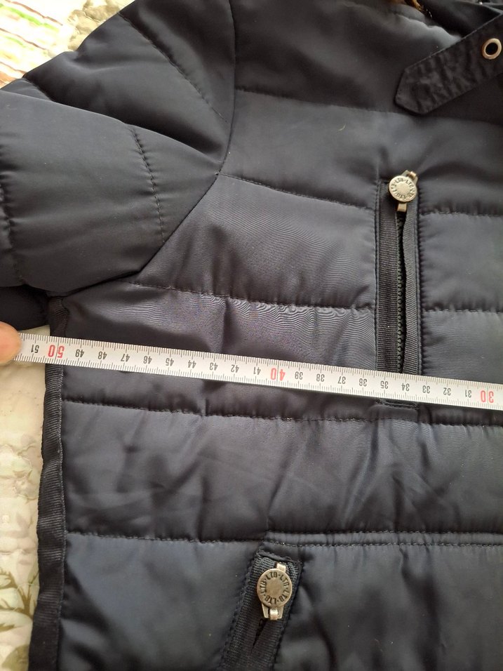 Lacivert Kadın Kışlık Kürklü Mont - Görsel 3