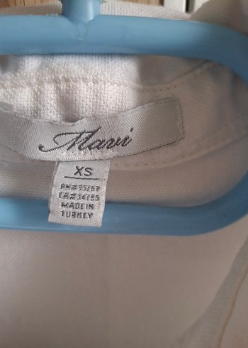 Beyaz Düğmeli Keten Kadın Gömlek - Görsel 3