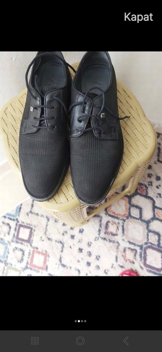 Siyah Bağcıklı Erkek çoçuk Klasik Ayakkabı - Görsel 2