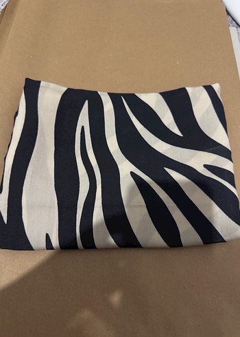  Beden ten rengi Renk Armine Trend Siyah-Bej Zebra Desen Modal Sal