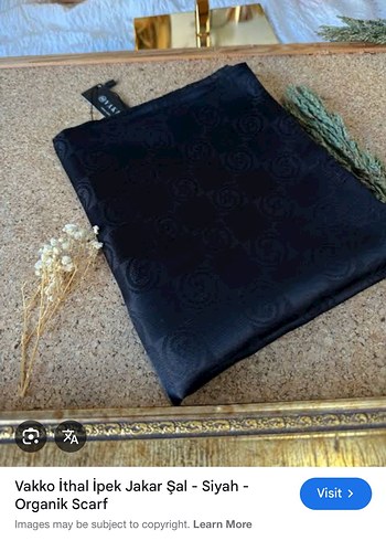 Vakko Vakko Siyah Monogram Jakar Şal