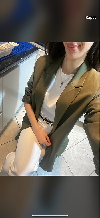 Zara Zara Haki Blazer Ceket