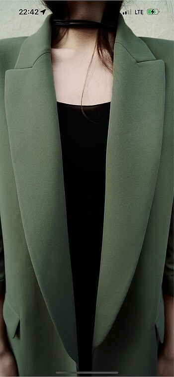 l Beden haki Renk Zara Haki Blazer Ceket