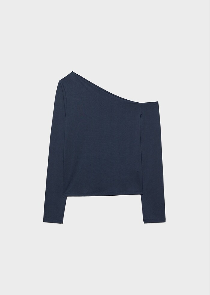 Stradivarius poliyamid asimetrik tişört - Görsel 3