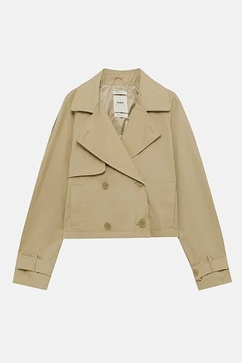 Pull and Bear Pull&bear kısa trench coat