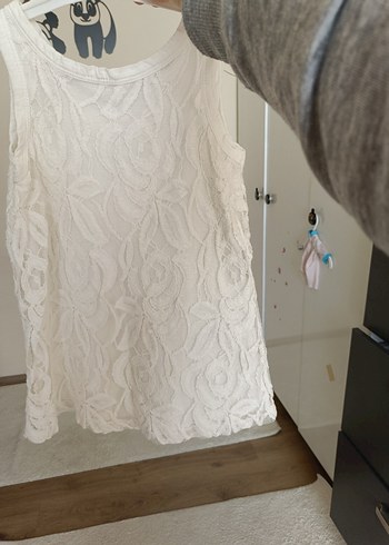 Beyaz Bohem A Kesim Dantel Gelinlik - Görsel 4