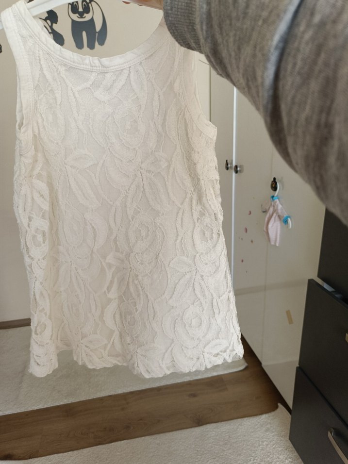 Beyaz Bohem A Kesim Dantel Gelinlik - Görsel 4