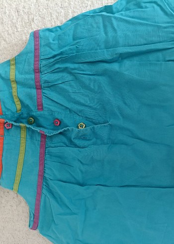 Renkli Nakışlı Bohem Kız Elbisesi - Görsel 3