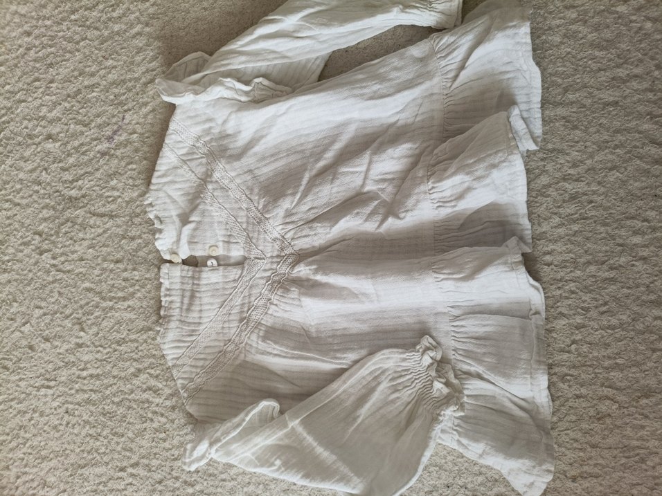 Kız Çocuk Beyaz müslim Fırfırlı Bluz - Görsel 3