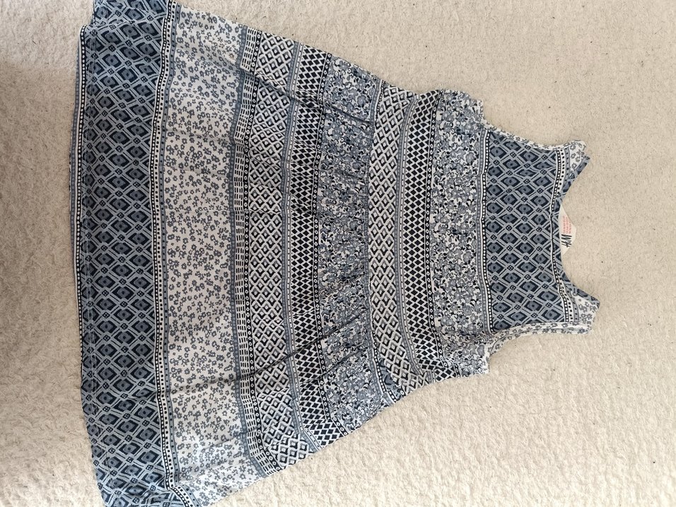 Kız Çocuk Bohem Desenli Kolsuz Elbise - Görsel 3