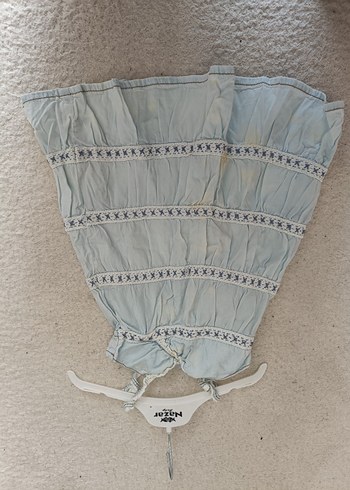 Nakışlı Bohem Kız Çocuk Kot Elbise - Görsel 2