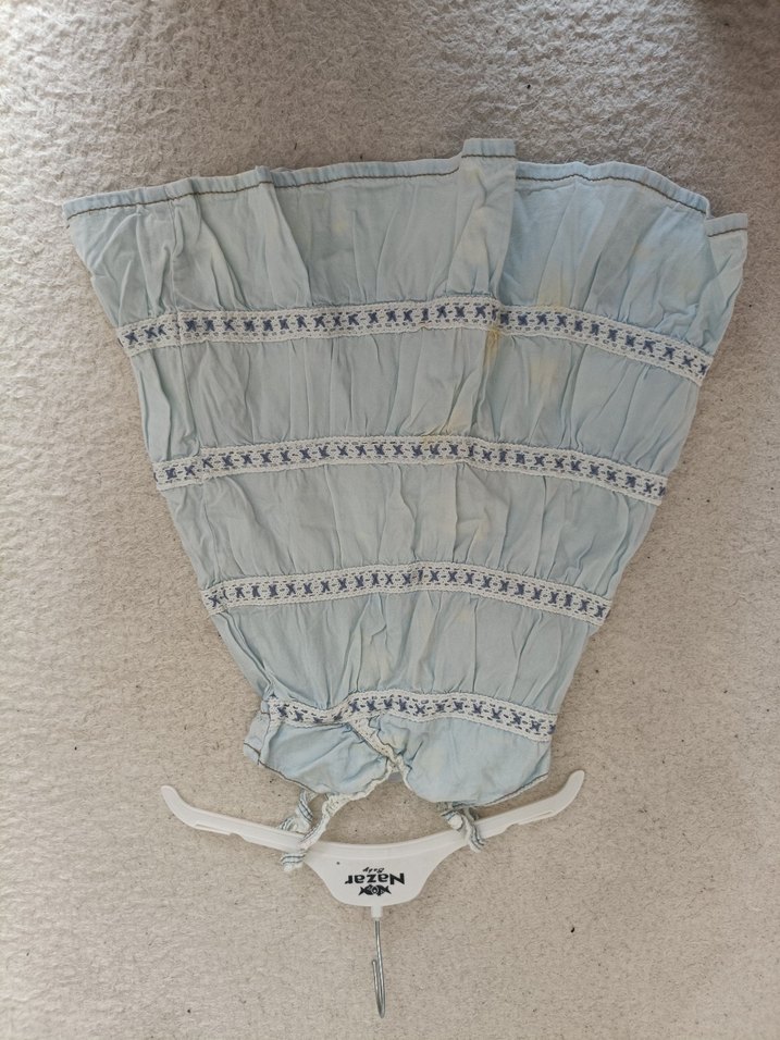 Nakışlı Bohem Kız Çocuk Kot Elbise - Görsel 2