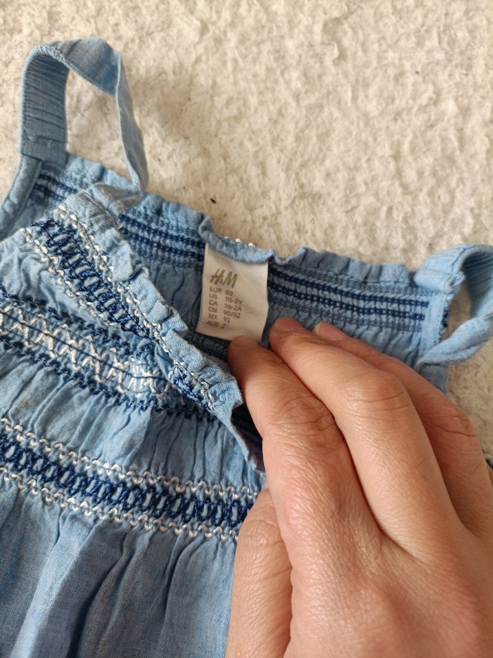 Kız Çocuk Fırfırlı Denim Tulum - Görsel 2