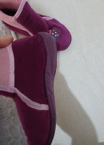 Kız Çocuk Mor Nakışlı panduf - Görsel 3