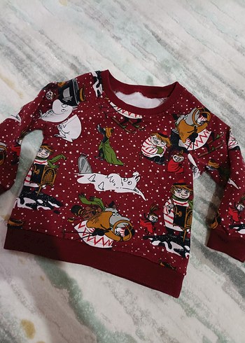 Çocuk Kırmızı Baskılı Eşofman Takımı - Görsel 6