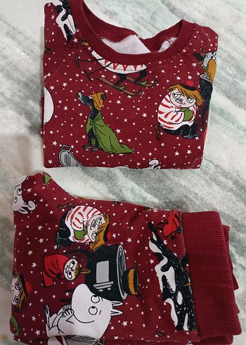 Çocuk Kırmızı Baskılı Eşofman Takımı - Görsel 4