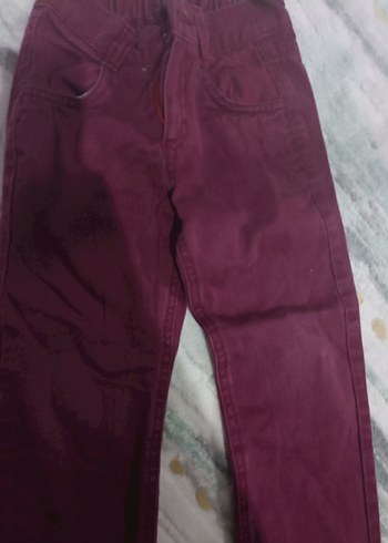 Bordo Erkek Çocuk Bol Kesim Pantolon - Görsel 2