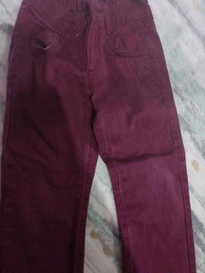 Bordo Erkek Çocuk Bol Kesim Pantolon - Görsel 2