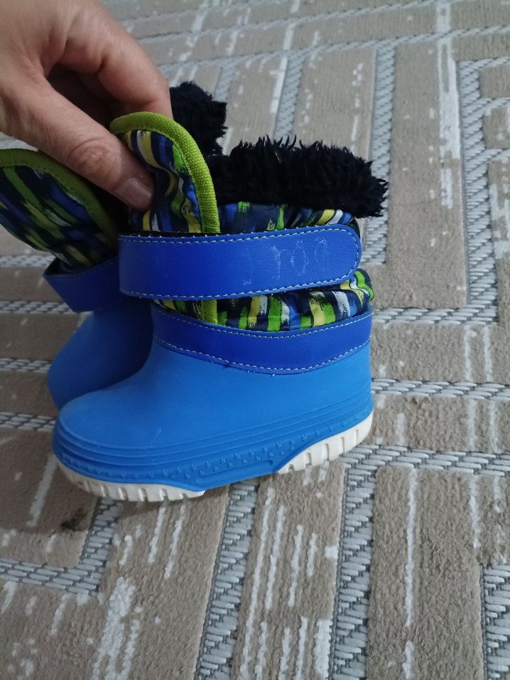 Erkek Çocuk Mavi Bağcıklı Kauçuk Bot - Görsel 4