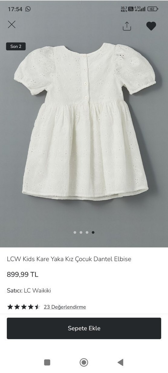 fisto Kız Çocuk Elbise - Görsel 3