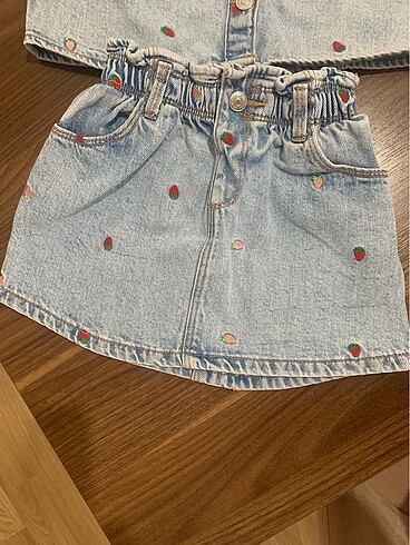 5 Yaş Beden Zara kot etek ceket takım