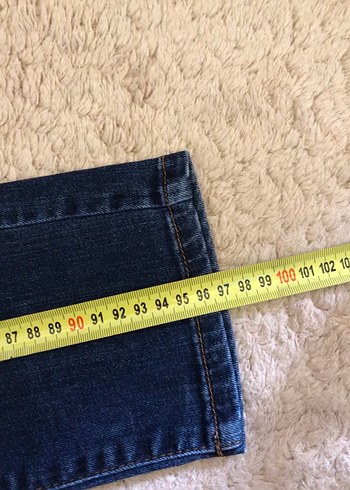 diğer Beden lacivert Renk Kadın Lacivert Normal Boy Denim Pantolon düşük bel