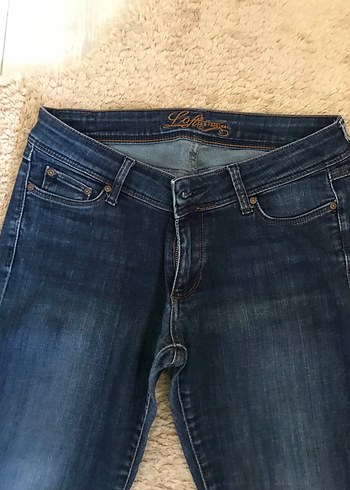 diğer Beden Kadın Lacivert Normal Boy Denim Pantolon düşük bel