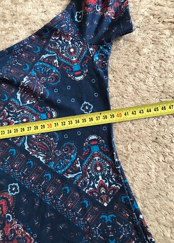 l Beden çeşitli Renk Bohem Kısa Kollu Mini Bluz