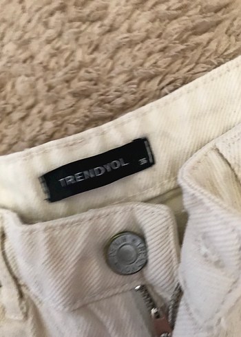 36 Beden beyaz Renk Kadın Normal Boy Pantolon