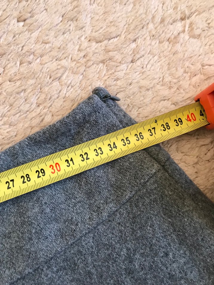 Gri Nakışlı Midi Yün Eteği - Görsel 3