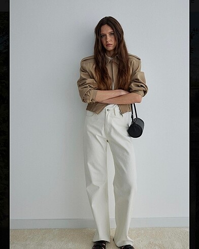 Suud Collection Suud Camel Cooper Crop Bomber Ceket