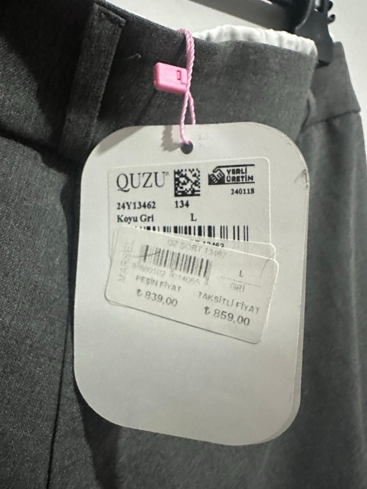 Quzu Erkek Koyu Gri Basic Badge - Görsel 3