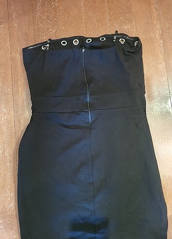 Kikiriki Kikiriki siyah straplez elbise 