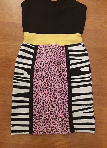 Herve Leger leopar bandaj elbise