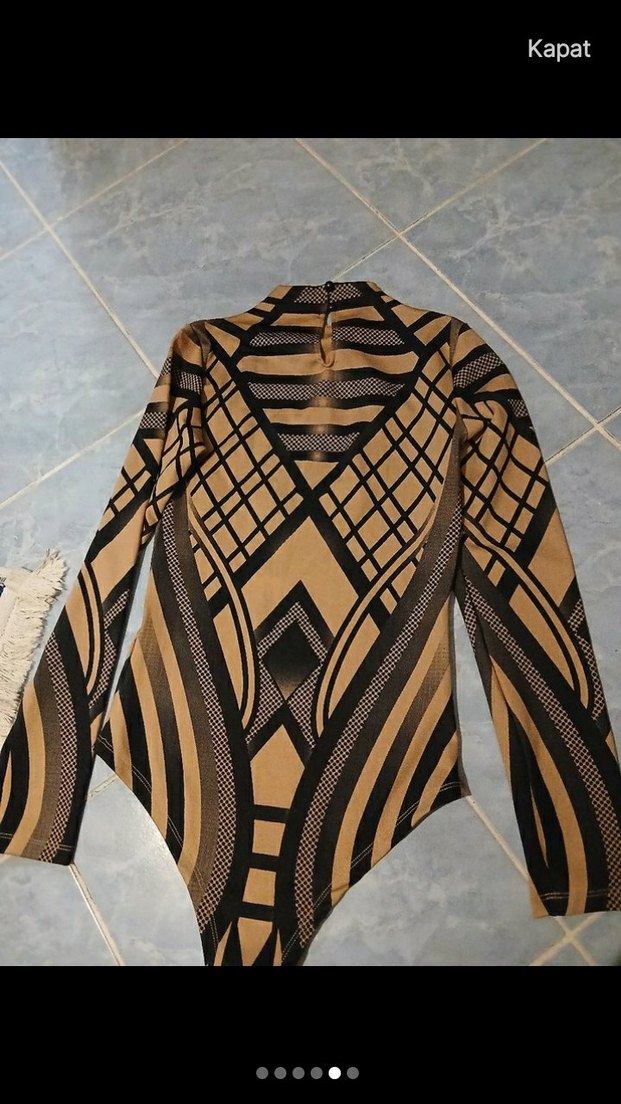 Geometrik Desenli Siyah Transparan #Bodysuit — görsel 5/10