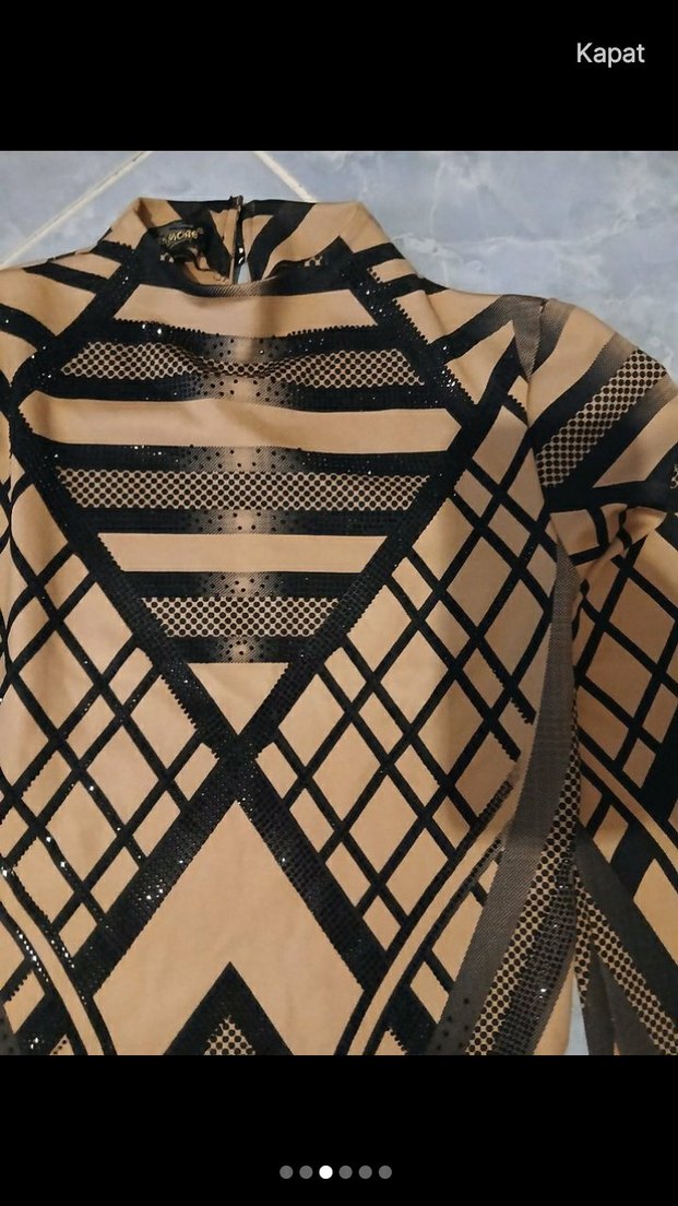 Geometrik Desenli Siyah Transparan #Bodysuit — görsel 3/10