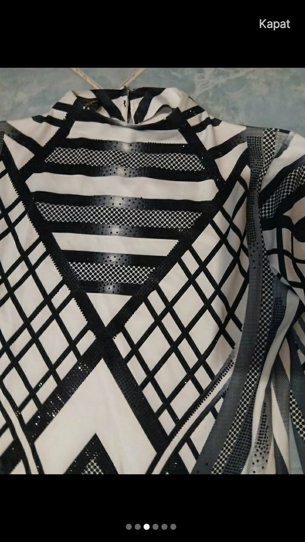 Geometrik Desenli Siyah Transparan #Bodysuit — görsel 6/10