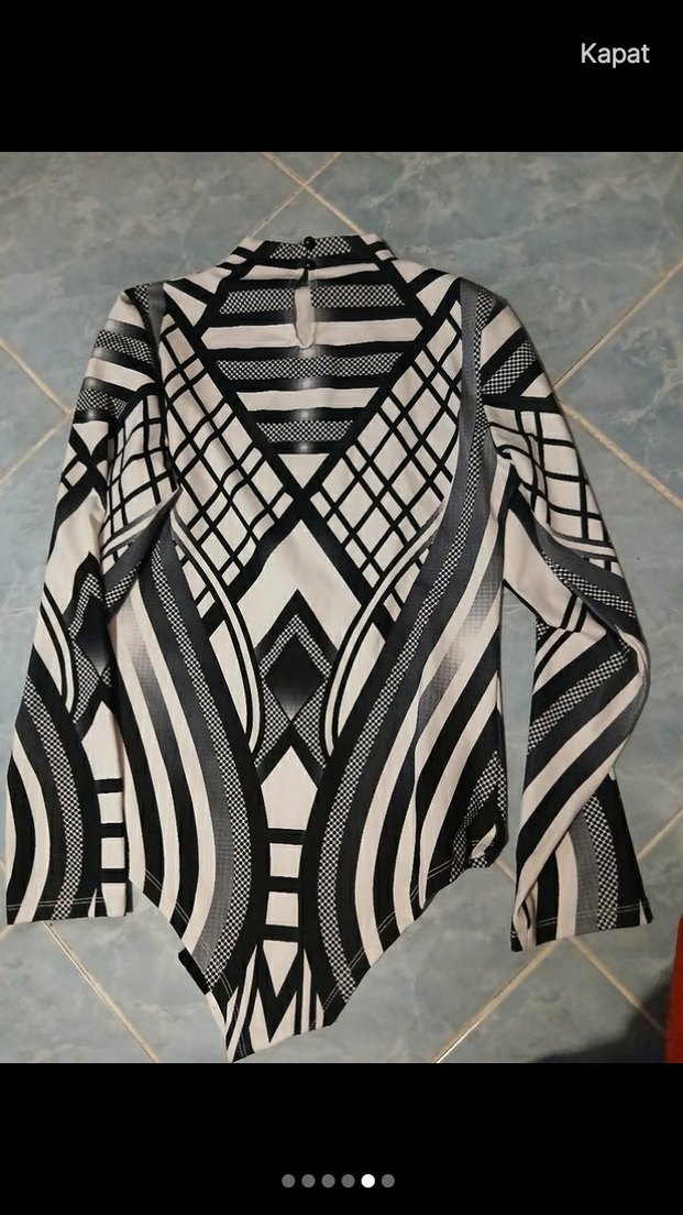 Geometrik Desenli Siyah Transparan #Bodysuit — görsel 8/10
