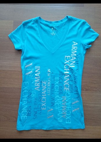 Beymen Armani Exchange Turkuaz V Yaka Tisort